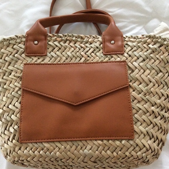 XXXSOLDXXX ❤️HP❤️ Pull & Bear Wicker Bag - Picture 6 of 8